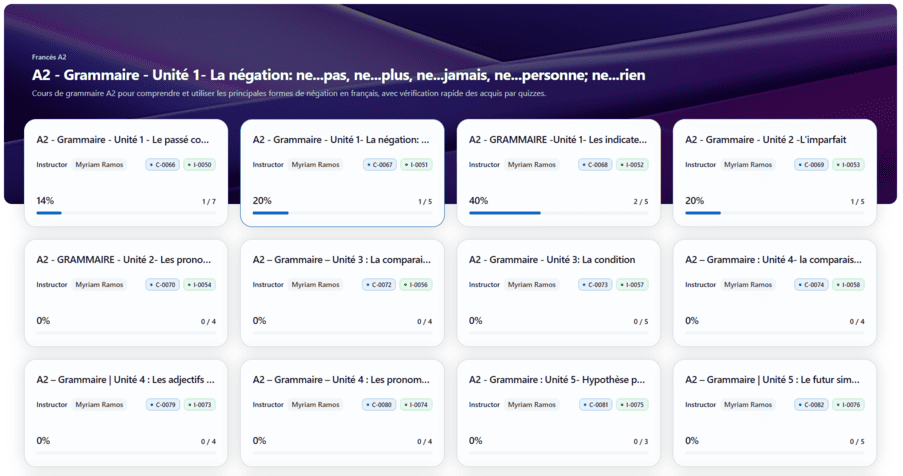 material francés cursos con IA